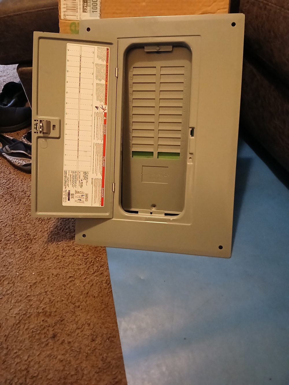 Brand New Square D Gray Electrical Breaker Panel Cover with Door